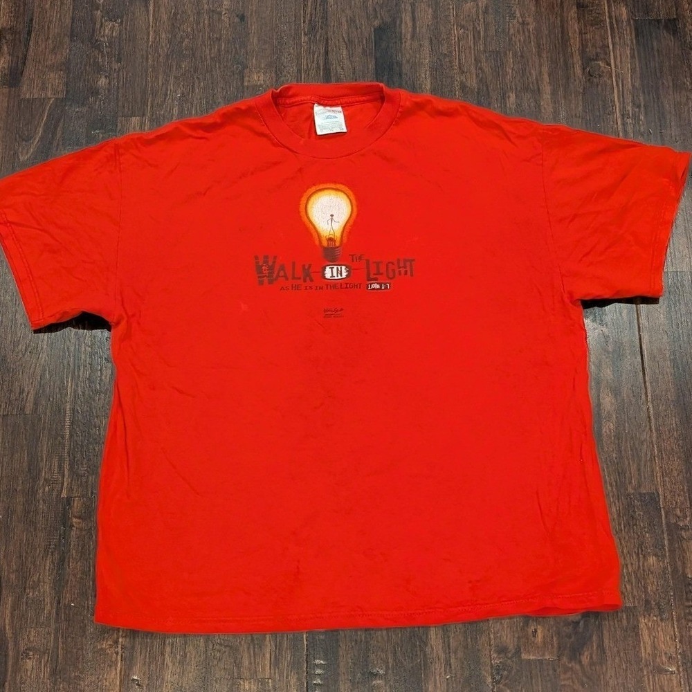 Vintage 2001 Tennessee River Kerusso Walk In The Light Jesus T-Shirt Men XL Y2K